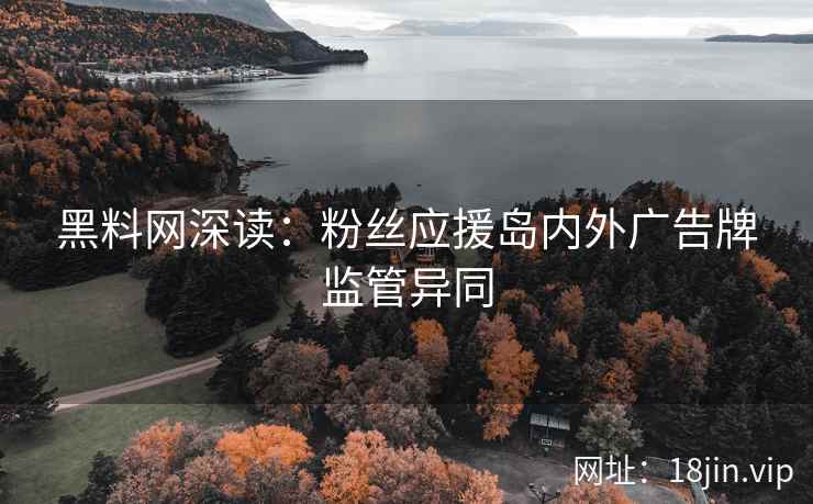 黑料网深读：粉丝应援岛内外广告牌监管异同