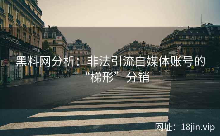 黑料网分析：非法引流自媒体账号的“梯形”分销