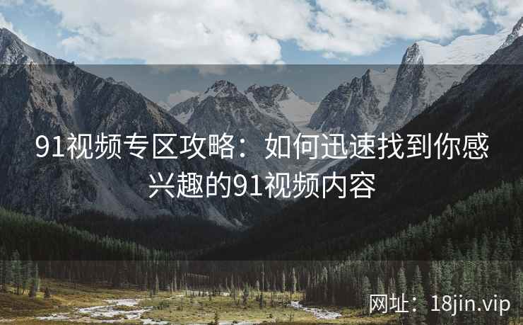 91视频专区攻略：如何迅速找到你感兴趣的91视频内容