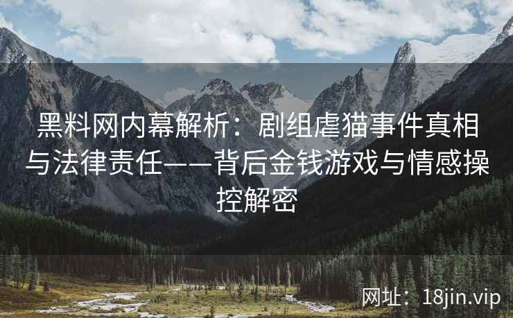 黑料网内幕解析：剧组虐猫事件真相与法律责任——背后金钱游戏与情感操控解密